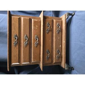 Vintage Antique Wooden Queen Anne Jewelry Dresser Music Box